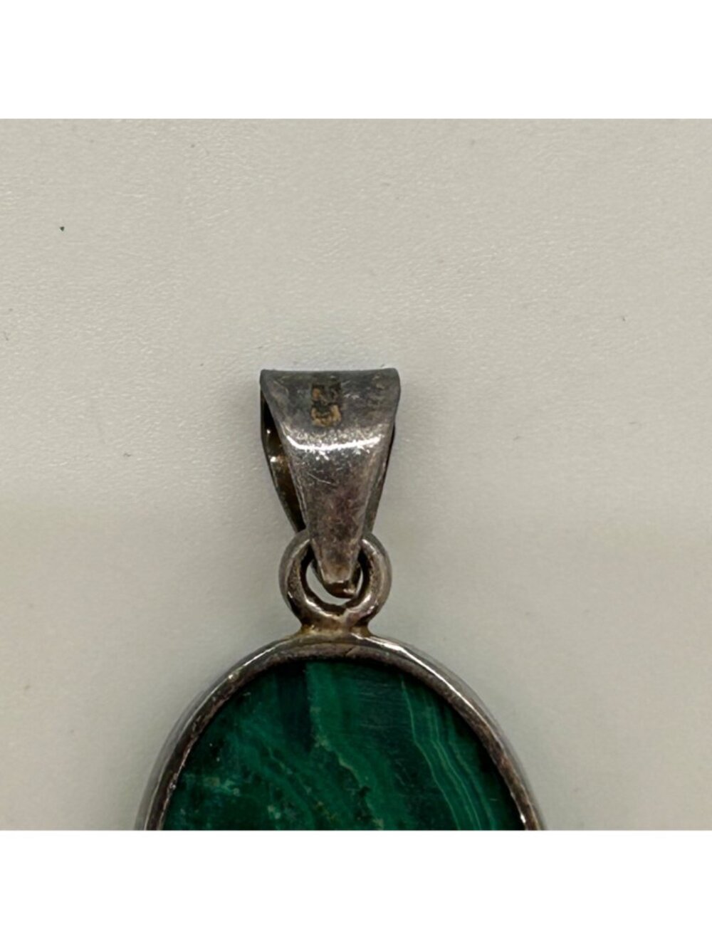 Natural Malachite Pendant 925 Sterling Silver Oval Green Banded Gemstone Necklac - Picture 6 of 12